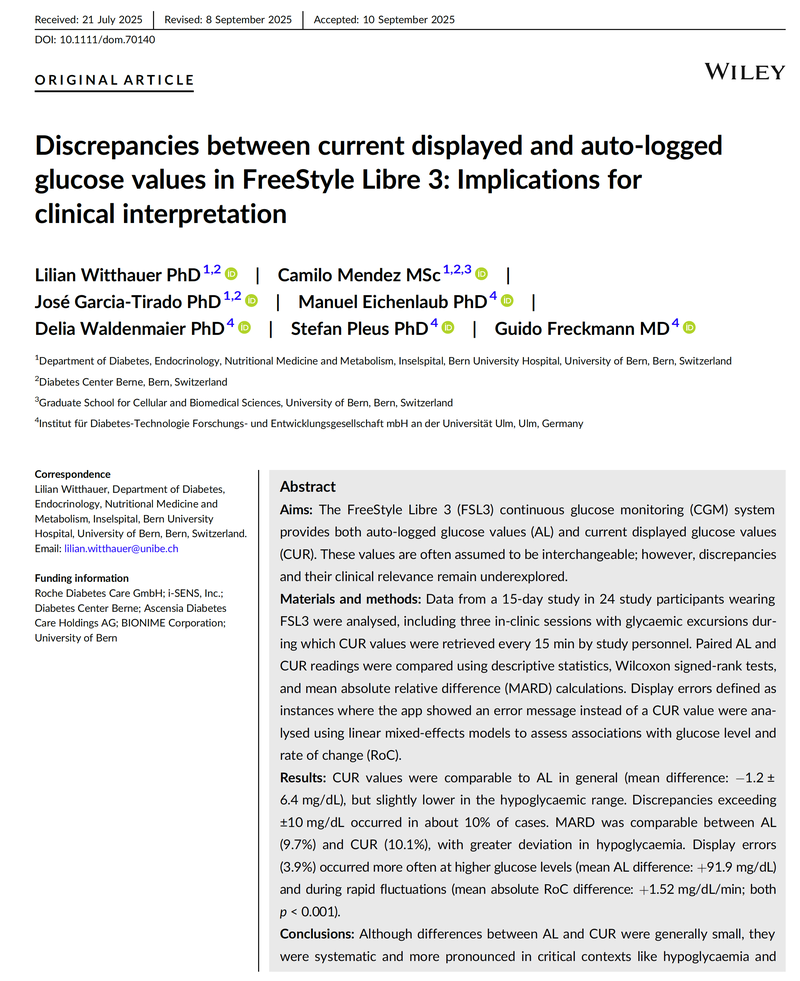 Discrepancies between current displayed and auto-logged glucose values in FreeStyle Libre 3: Implications for clinical interpretation