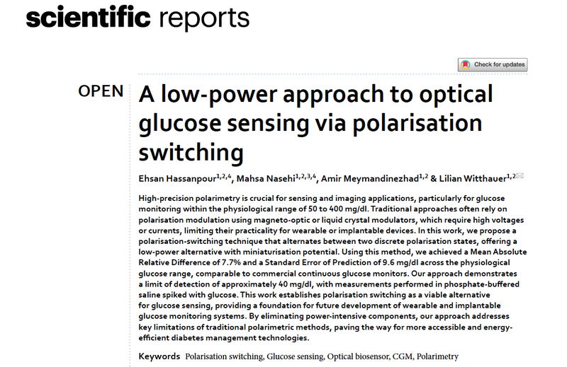 New Publication: Toward Detection of Nocturnal Hypoglycemia Using Consumer-Grade Smartwatches and Machine Learning