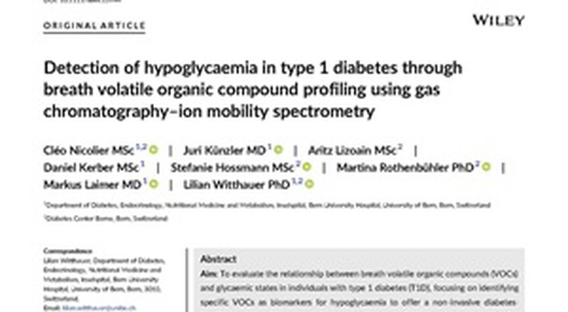 New Paper on Breath Volatile Organic Compounds in Diabetes